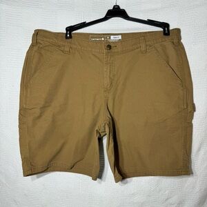 Carhartt Tan Cargo Shorts for Versatile Outdoor Wear Womens Size 16‎ Loose Fit